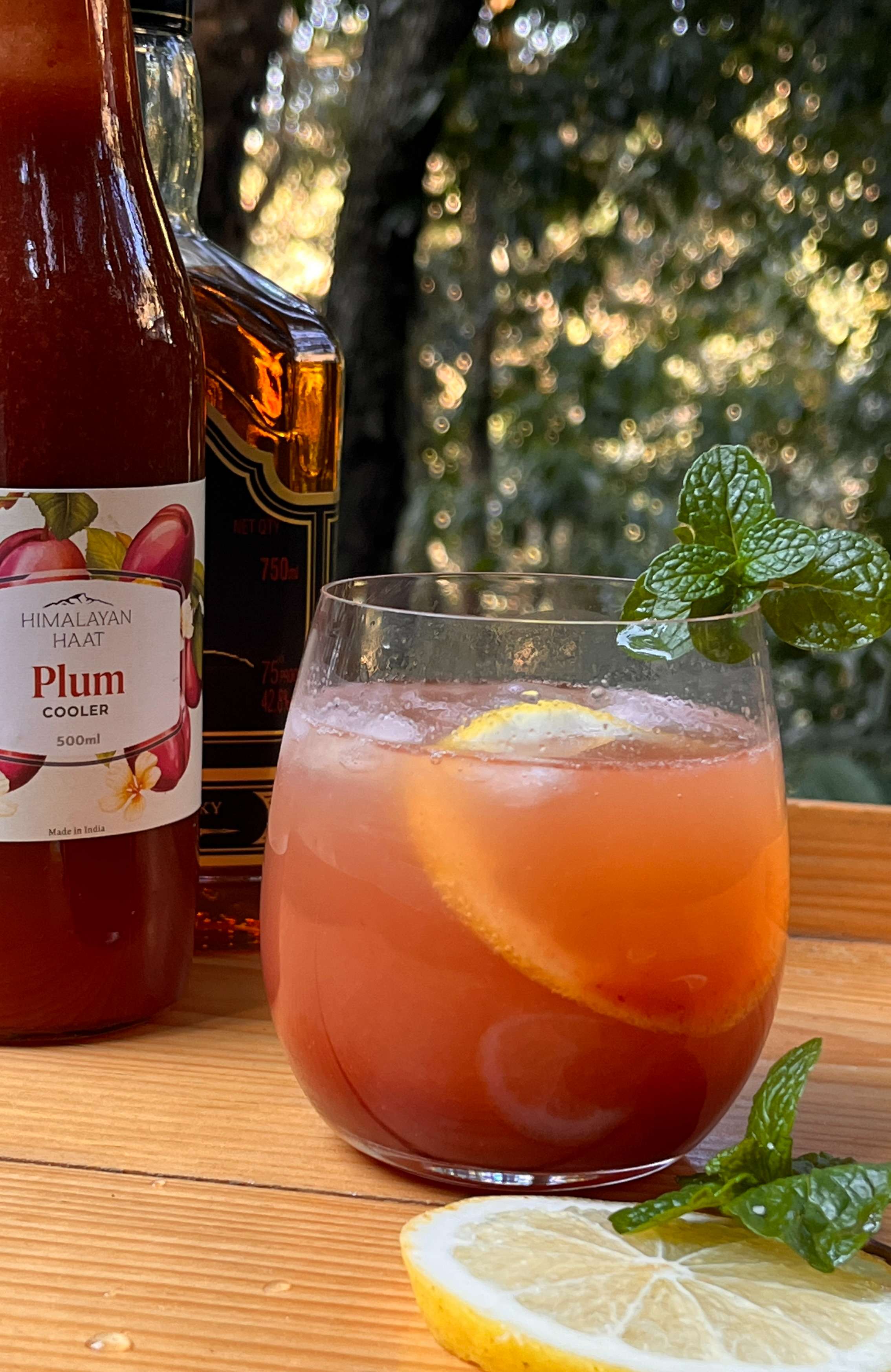 Tangy-Sweet Plum Whiskey Smash