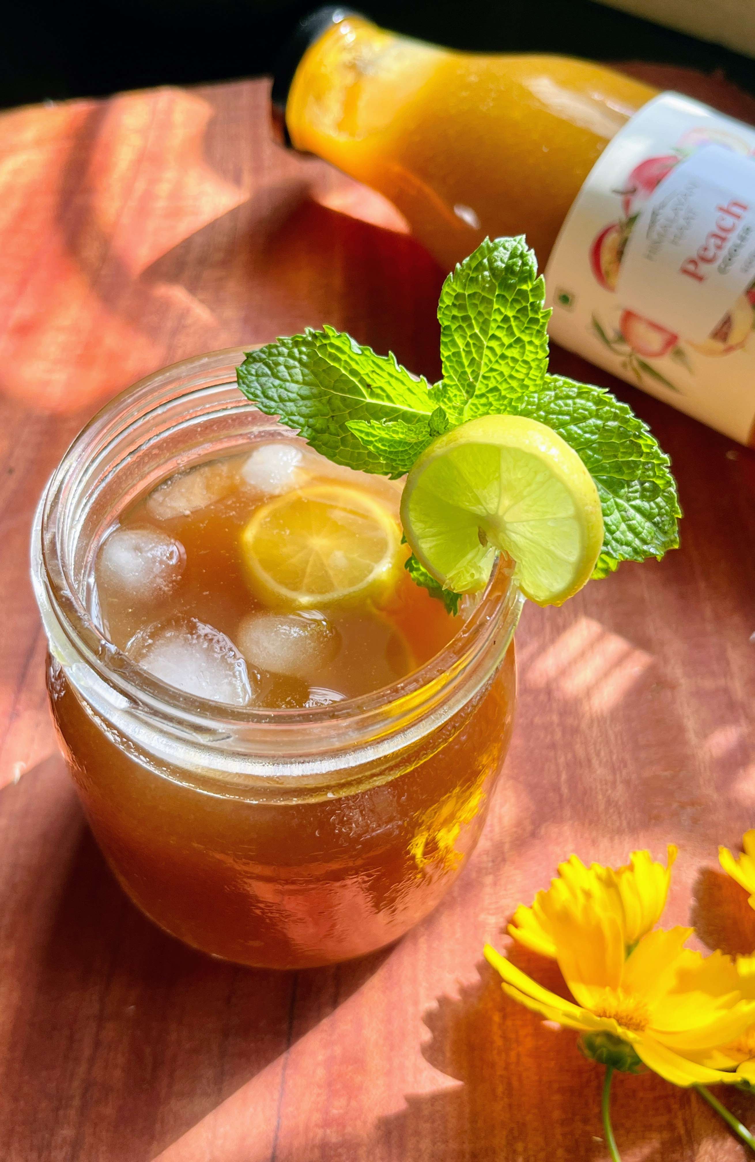 3-Ingredient Homemade Peach Iced Tea