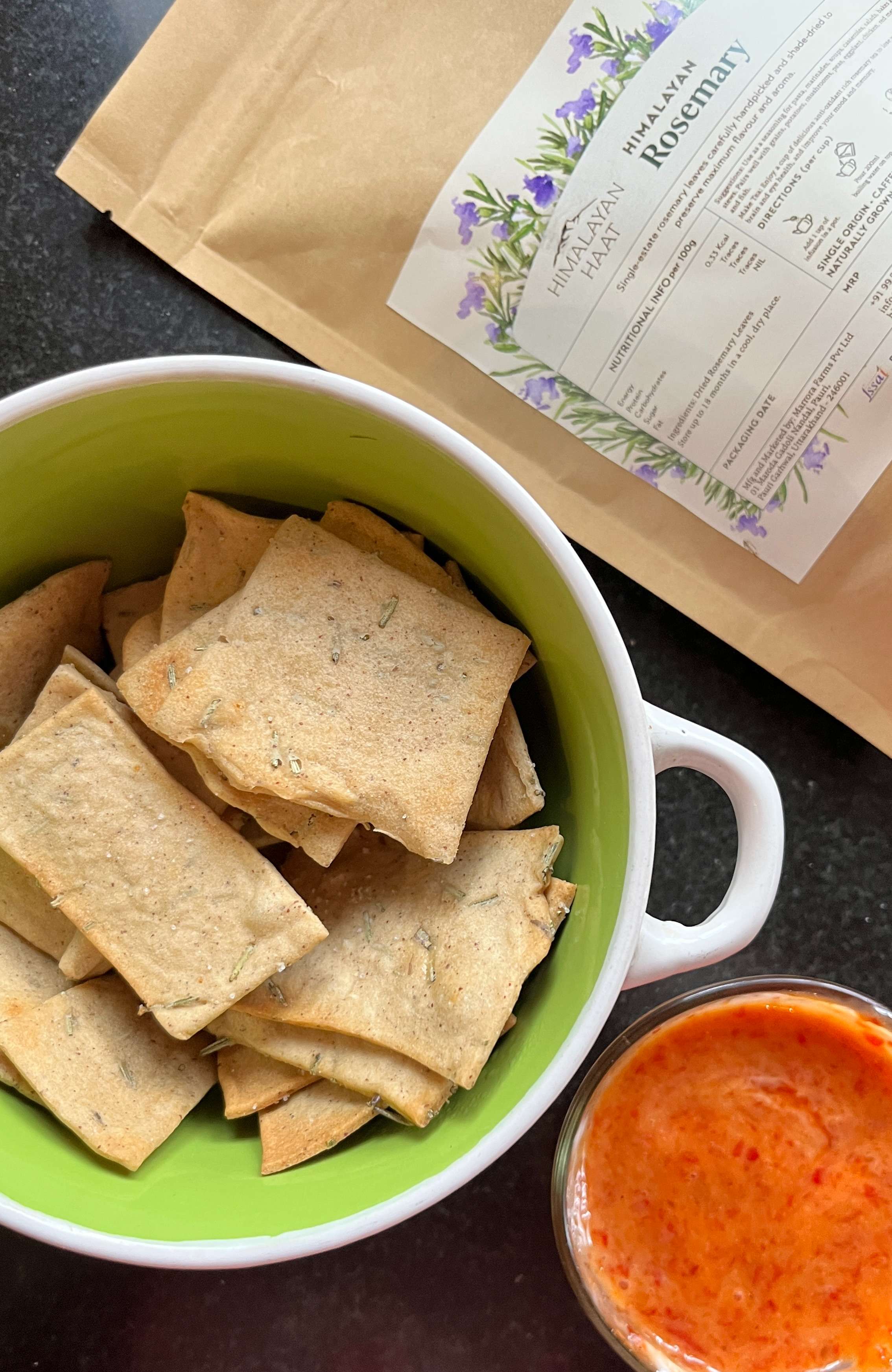 Whole Wheat Rosemary Crackers