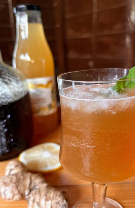 Tangy-Sweet Plum Whiskey Smash