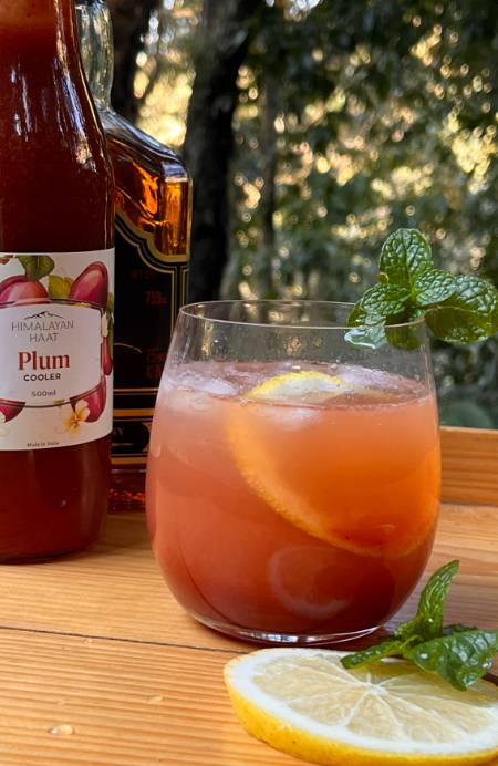 Tangy-Sweet Plum Whiskey Smash