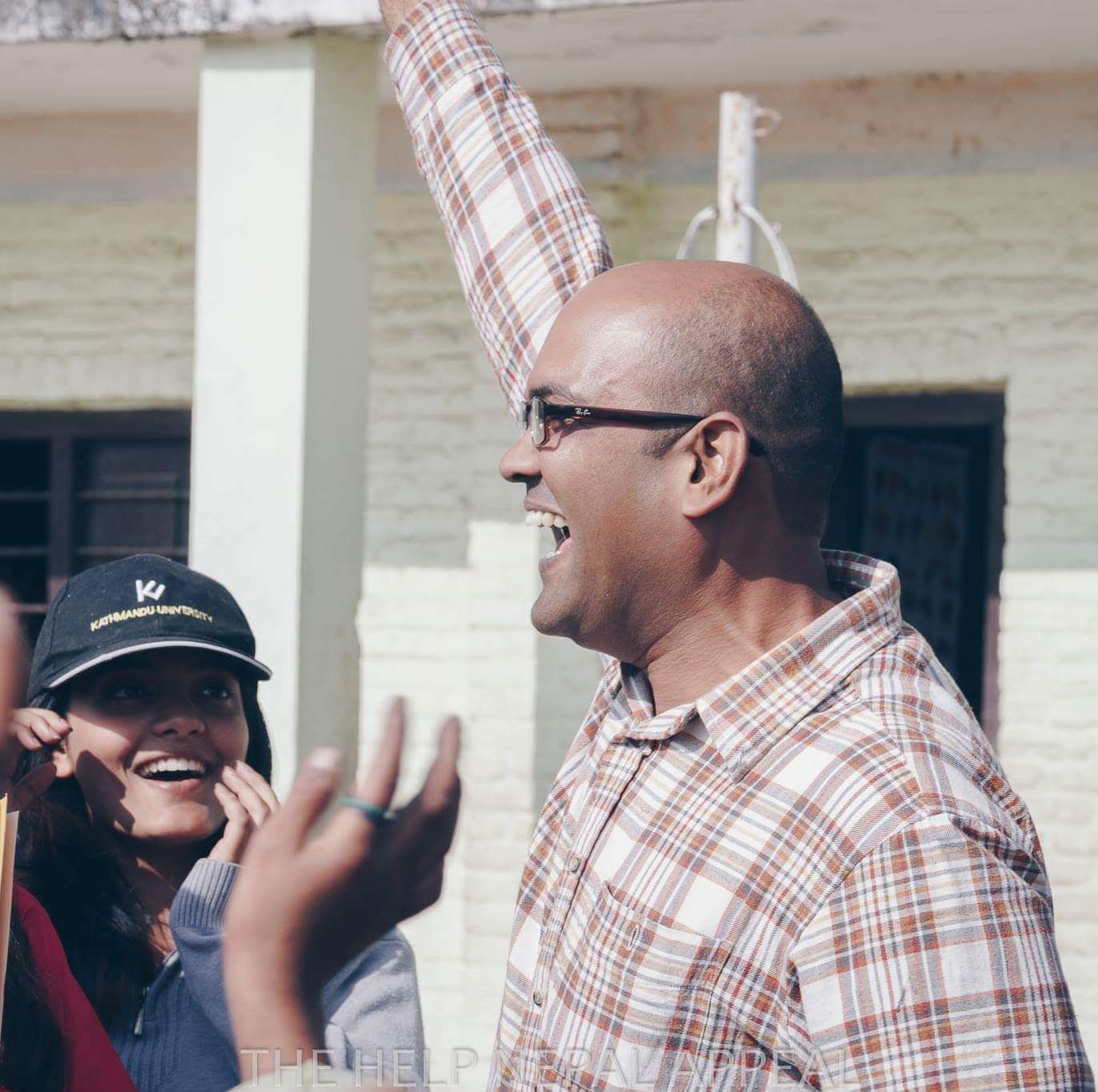 Alok Das motivating students during a tree plantation