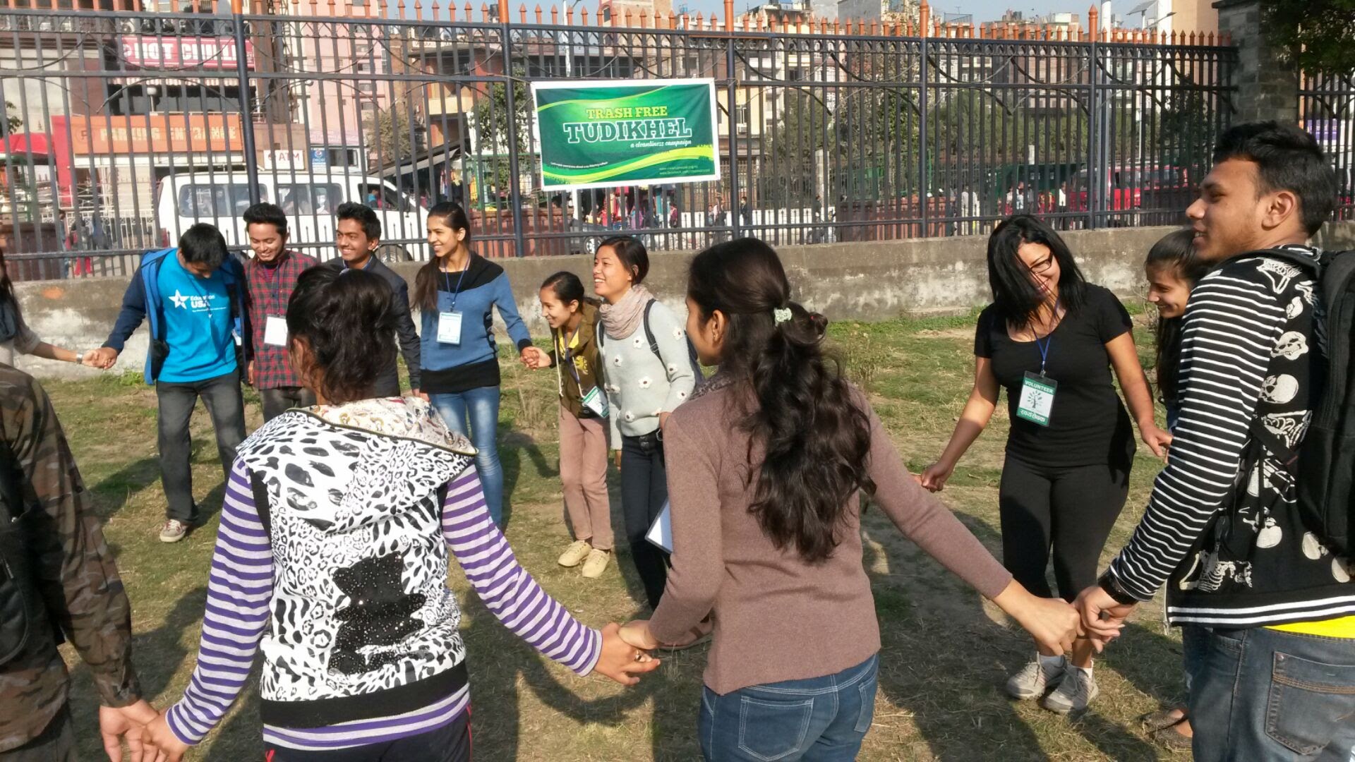 Participant during a team building exercise