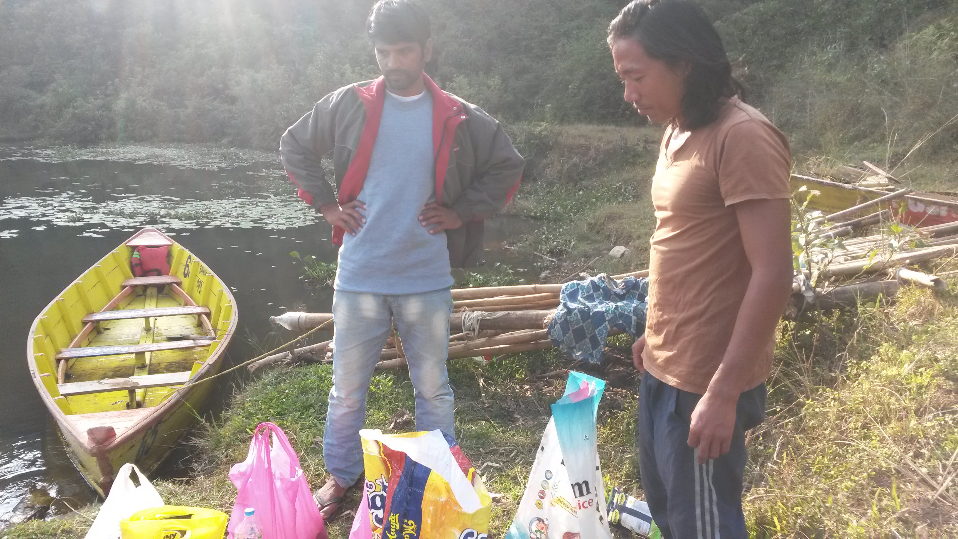 Plant delivery at Begnas Lake