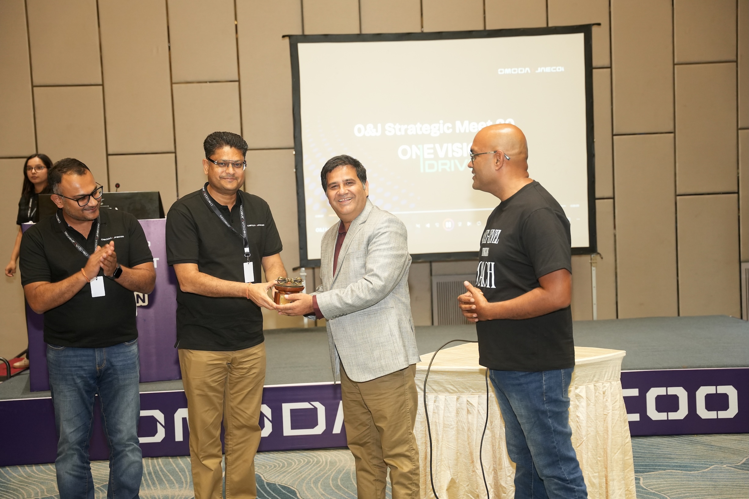Comedian Manoj Gajurel at the OMODA training event.