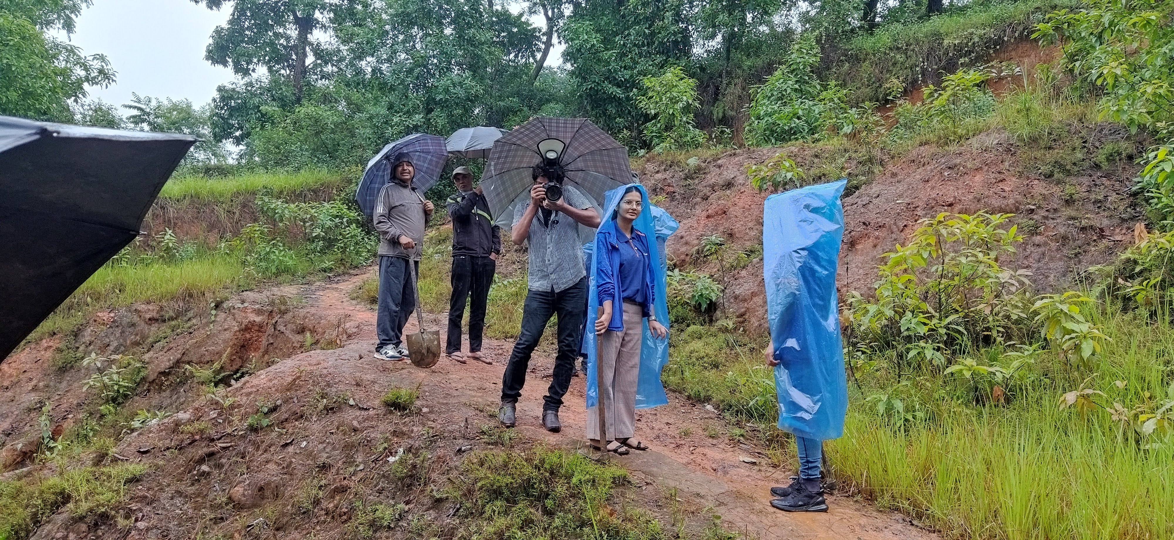 Volunteers at Naubise Tree Plantation