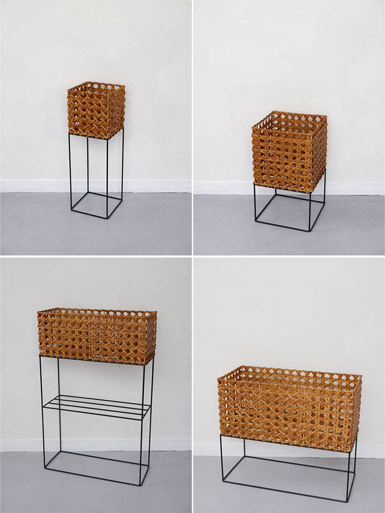 Creer（クレエ）のUTILE Octaポットスタンド、天然素材の籐製収納バスケット