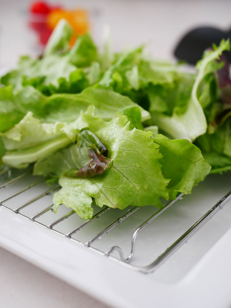 日本製スクエアディッシュと18-8ステンレスアミが並べられた食器セット