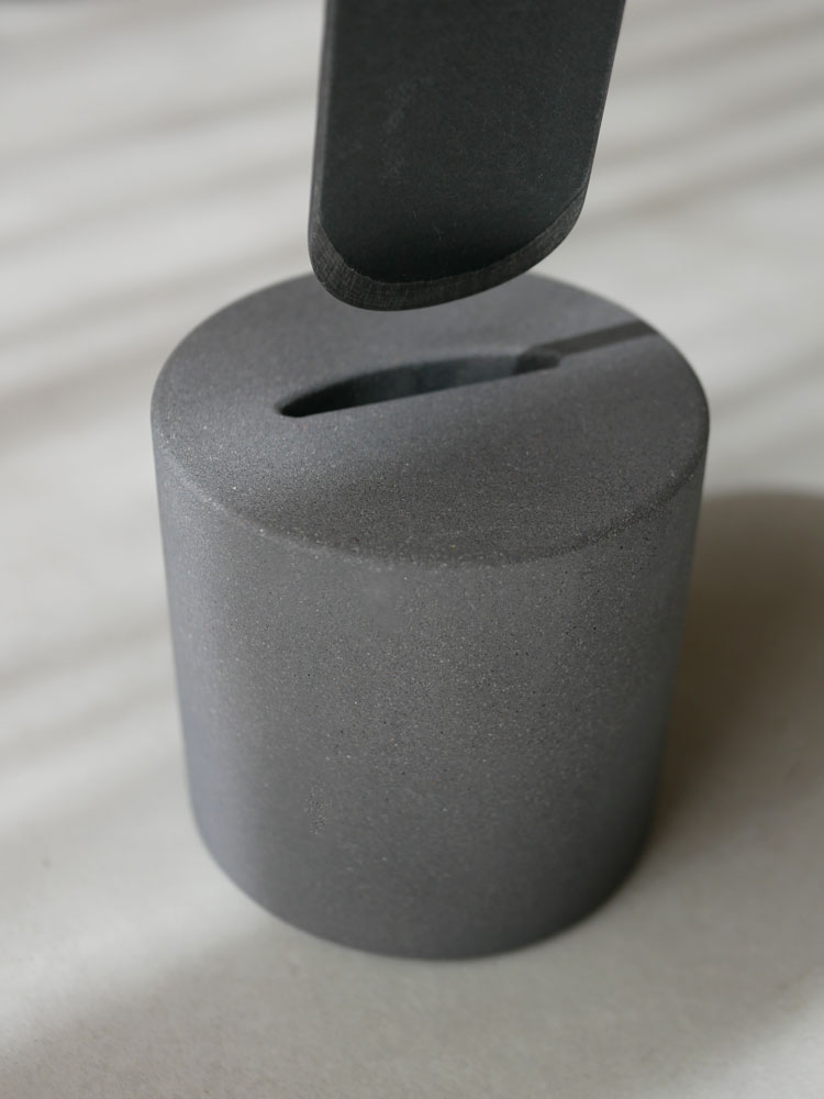 MOHEIM/モヘイム製シルバー色の円柱形シューズホーン