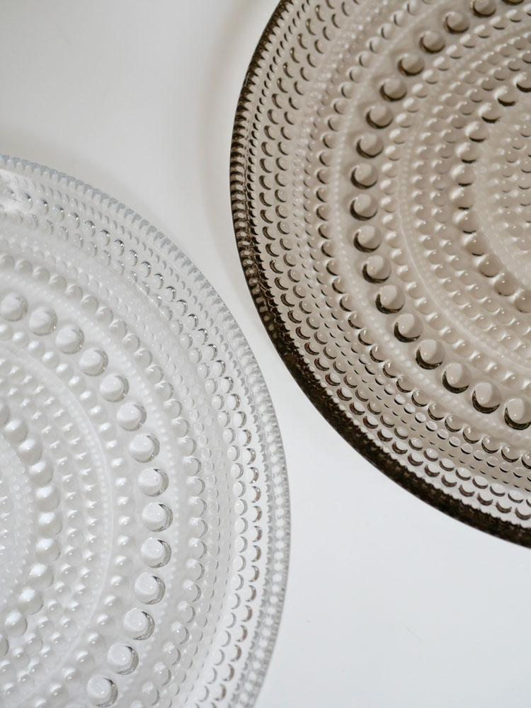 フィンランド製イッタラカステヘルミの無鉛ガラス製オーバル型プレート