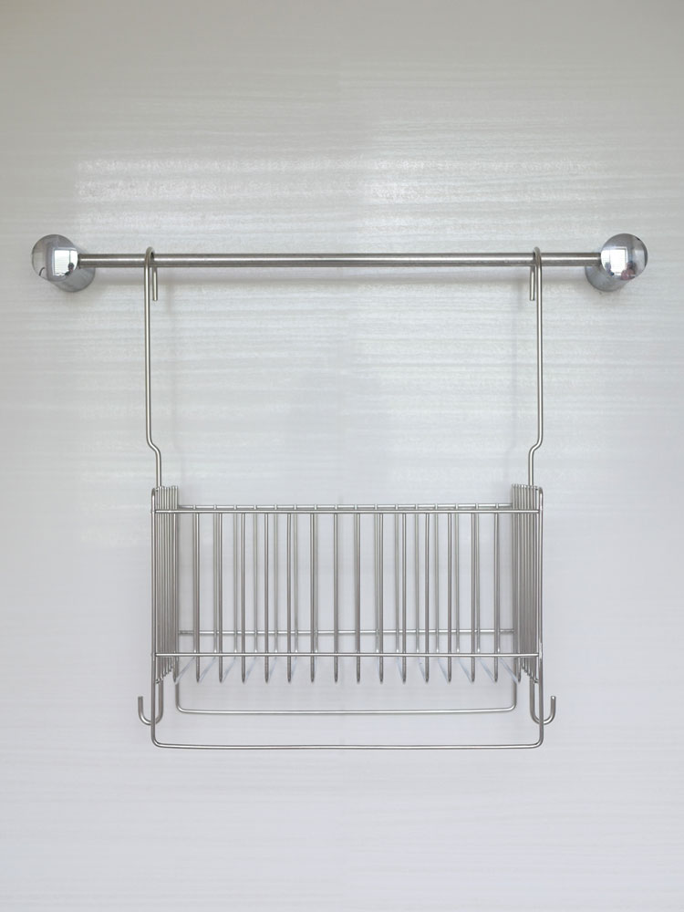 ヒナタライフ製、連結可能な18-8ステンレス製引っかけお風呂バスケット