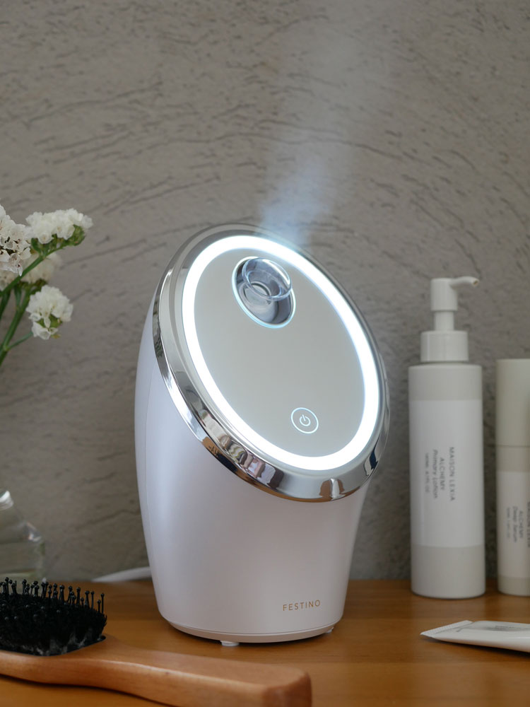 フェスティノ フェイシャル クレンジング ナノスチーマー - 個人用小型家庭用美容スチーム機