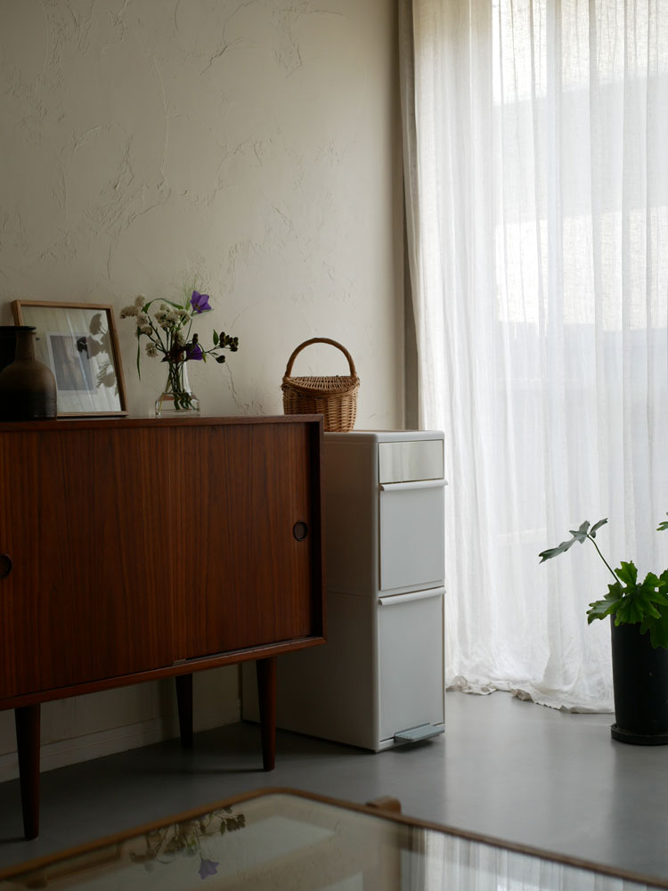 ライクイット製ホワイトのスイングパネルダストボックス、2段および3段タイプのキッチン用分別収納キャビネット