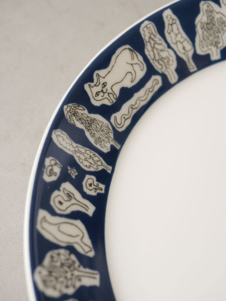 イッタラ×ミナペルホネン フォレストライフ2023限定青と白の磁器食器セット（マグ、ボウル、プレート）