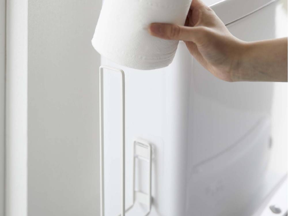 白色タワータイプのフィルムフックトイレットペーパーホルダー