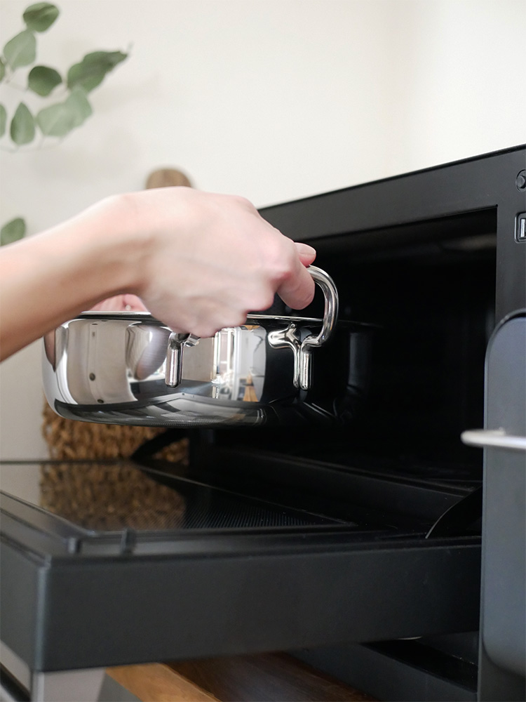 ジオプロダクトの15年保証日本製フタ付き鍋の写真