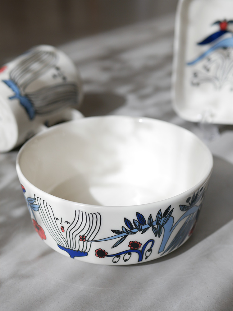 アラビア製プータルフリボウル、タイ製磁器で直径約150mm高さ67mmのキッチン用ミキシングボウル