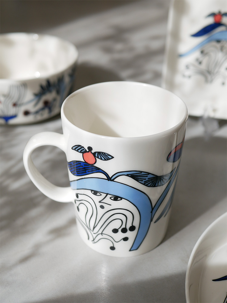 【Arabia/アラビア】プータルフリ マグ、磁器製、容量約500mlのコーヒーカップ