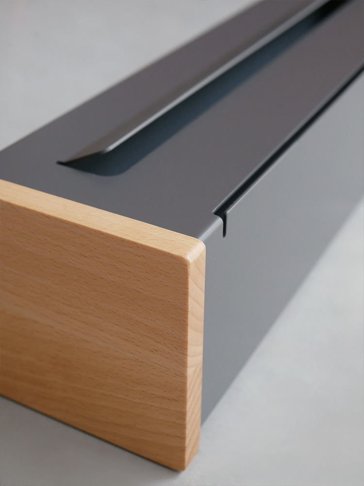 天然ブナ材を使用したイデアコの魅せるコストコ大容量ラップケース、サンドホワイトカラー