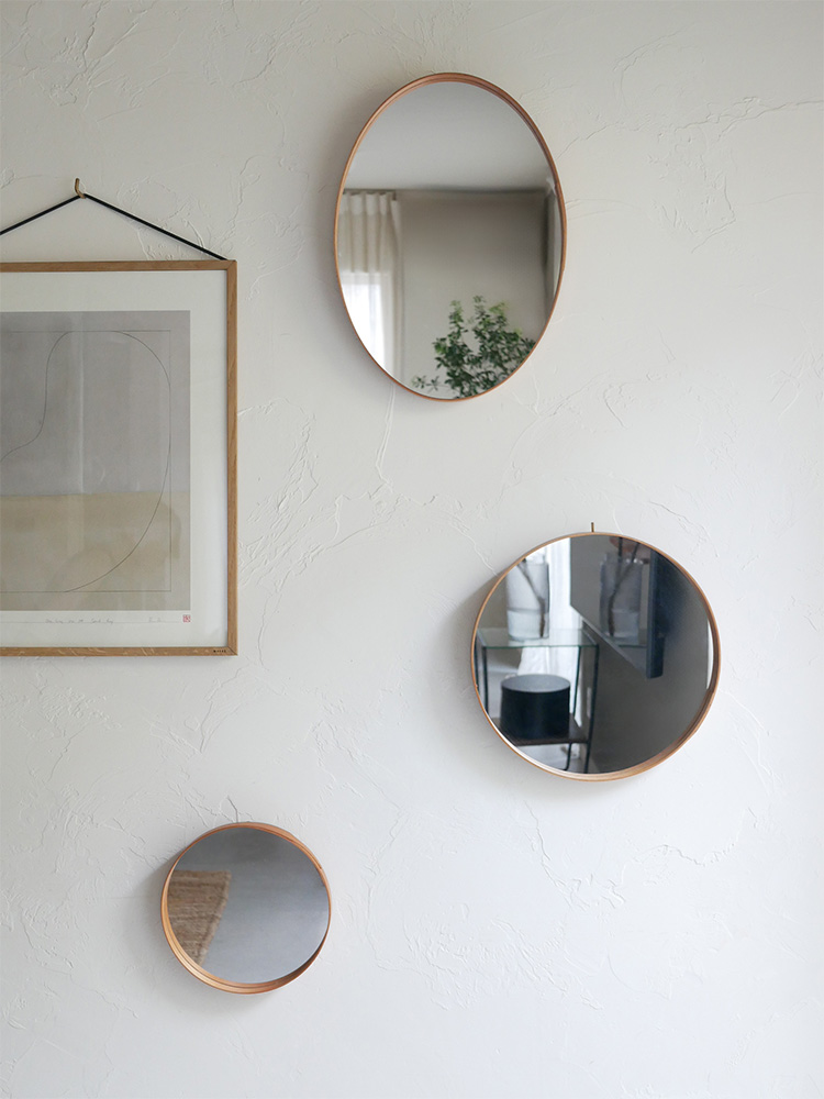 チェリー材製のオーバル型アクシスシェーカーミラー