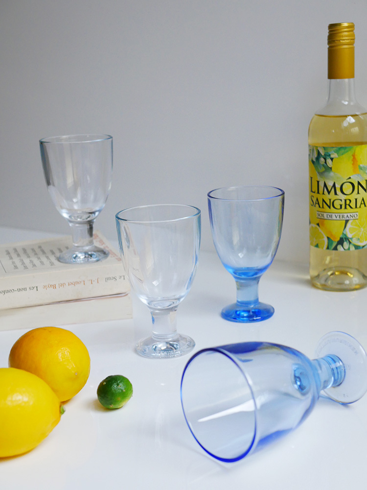 アラビア ヴァーナ ユニバーサル グラスペア2個セット、無鉛ガラス製のワイングラスとシャンパングラス、220ml容量、クリアおよびアクアカラー