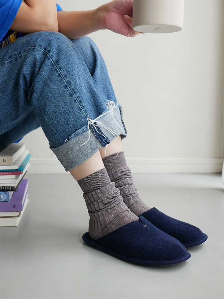 FRONTIERフロンティアのroom’s easyWASHグレー洗えるスリッパ