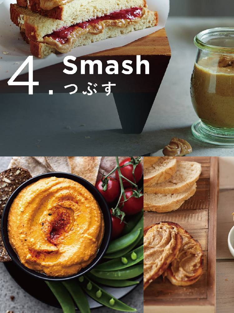 Vitamixブレンダーと様々な食材や調味料、テーブルウェアが並ぶキッチンの調理シーン