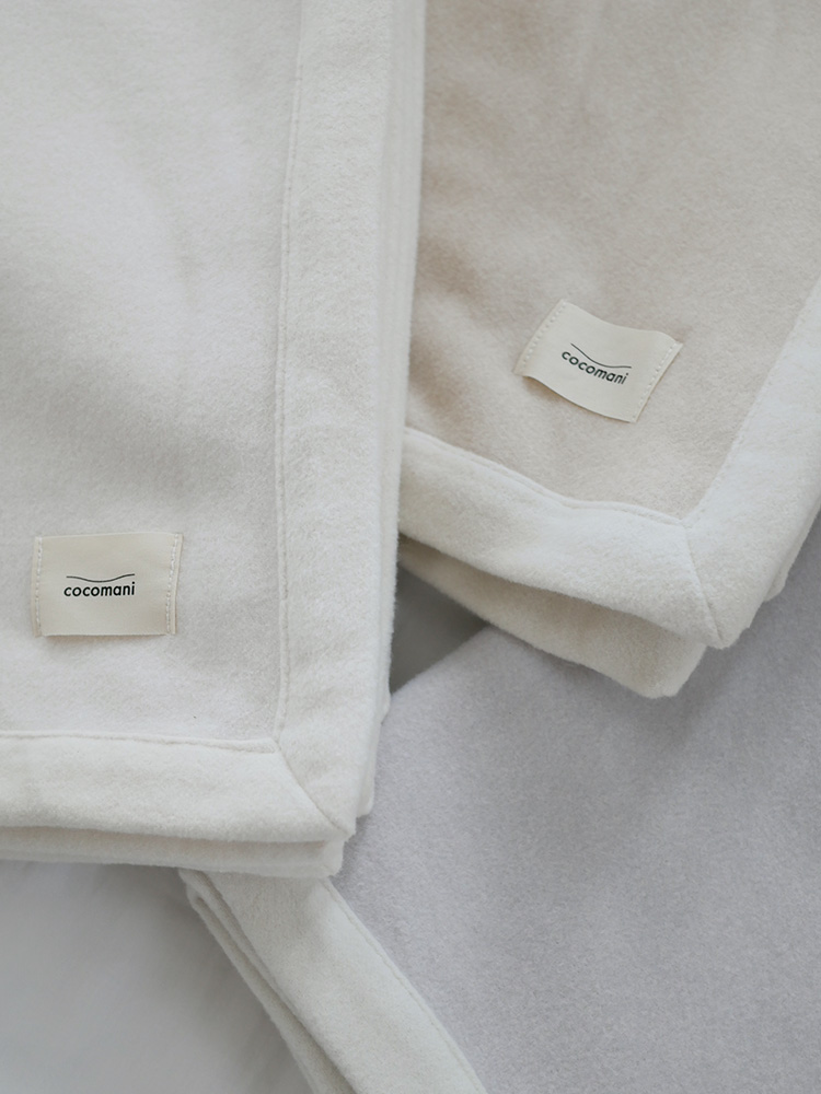 cocomaniのオーガニックコットン100％シングルサイズ毛布、柔らかく暖かい質感