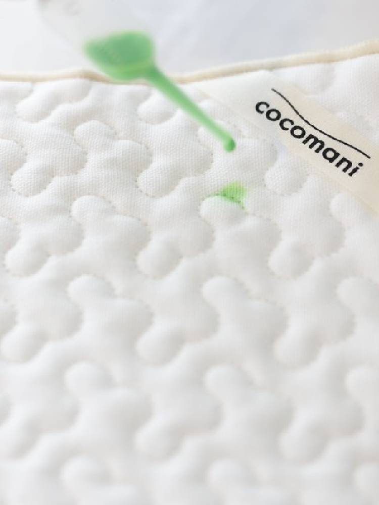 cocomaniのオーガニックコットン製シングルサイズ布団カバー、オフホワイト色