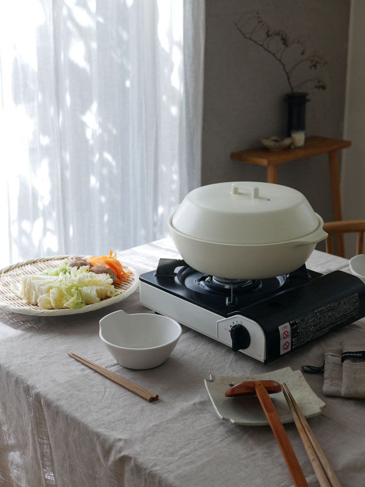 キントー KAKOMI 直火土鍋1.2L ホワイトタイプと蓋