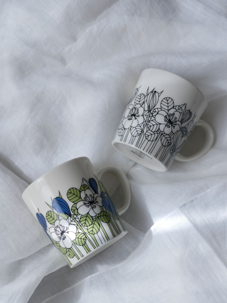 【Arabia/アラビア】デザインマグシリーズの磁器製マグカップ