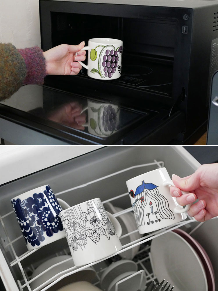 アラビアの磁器製デザインマグシリーズのカラフルなマグカップ