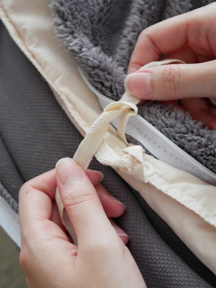 Le bois（ルボア）のポリエステル製2WAY掛け布団カバーと収納バッグがセットになった商品画像