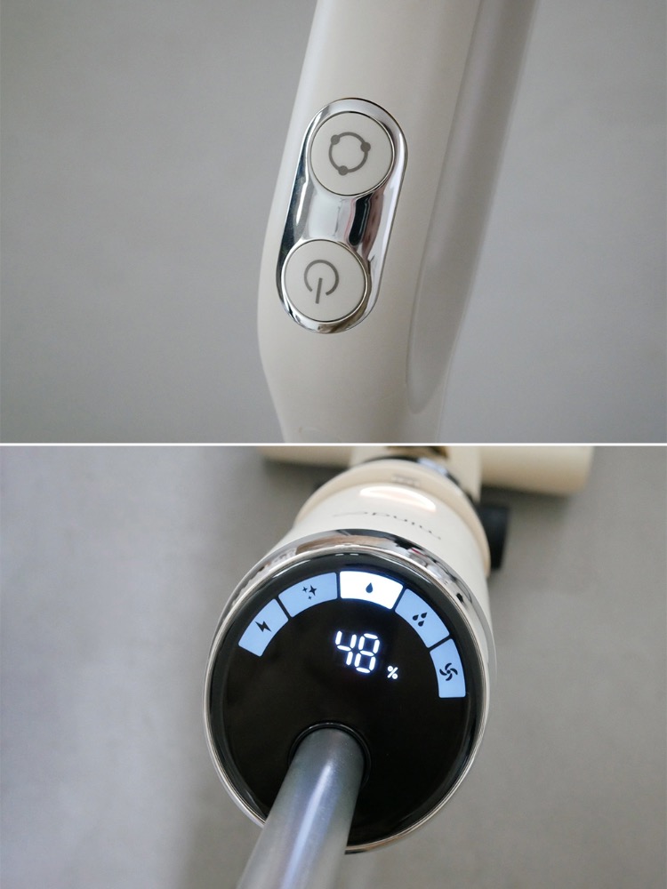 Mindoo AquaX 吸引と水拭きが同時にできる銀色の掃除機