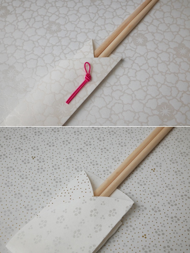 ADVAITAの美濃和紙製お膳敷紙とお箸包みのセット