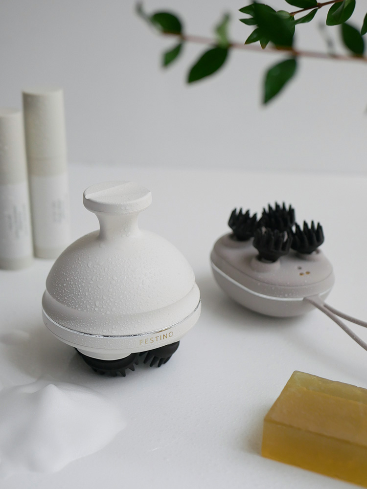 フェスティノ充電式EMSヘッドスパの陶器製蓋