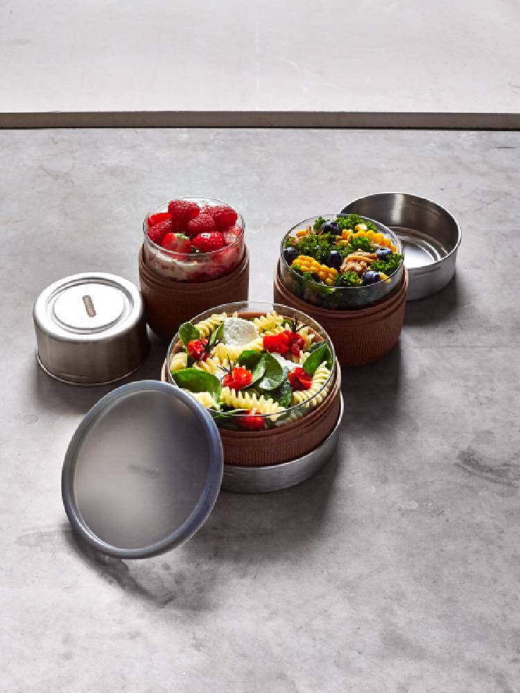 ブラックブルムのガラスランチボウルとポットのセット