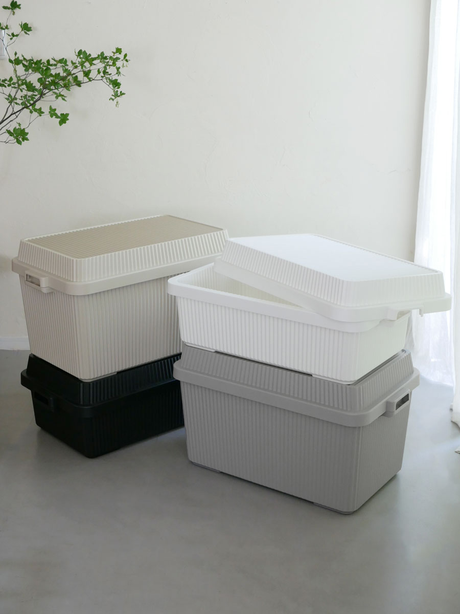 ライクイットの蓋付きスタックアップ収納ボックスセット