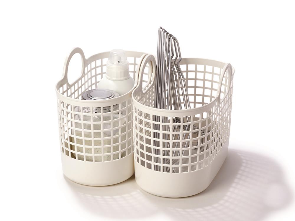 プラスチック製のタウンバスケット、蓋付き