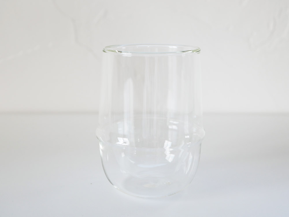 キントー KRONOS ダブルウォールのコーヒーカップとアイスティーグラス