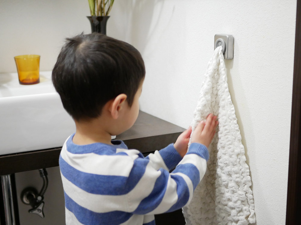 ダルトンタオルホルダーに掛けられたタオル