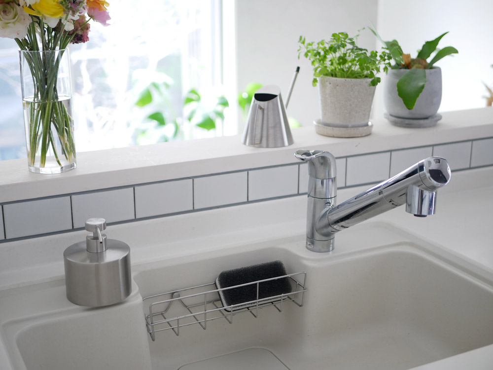 キッチンシンク上のダルトンステンレスソープディスペンサー