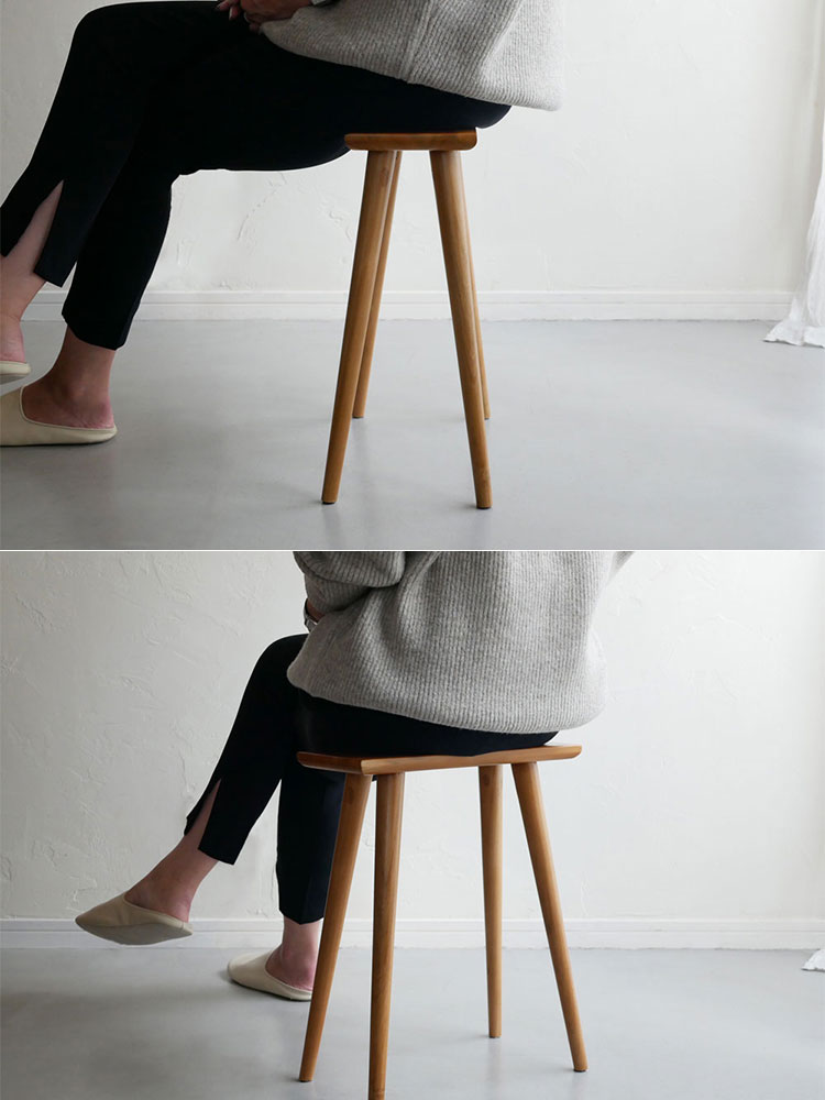 Comore Sunのチーク製バー スツール