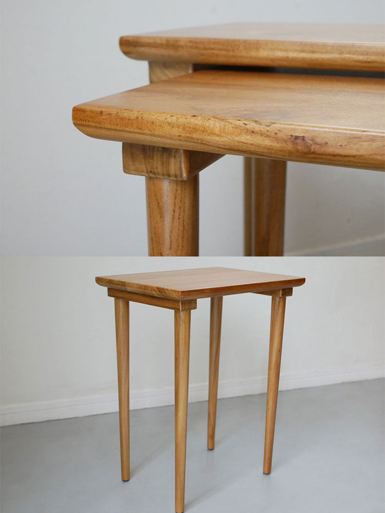 Comore Sun製チークネストテーブル