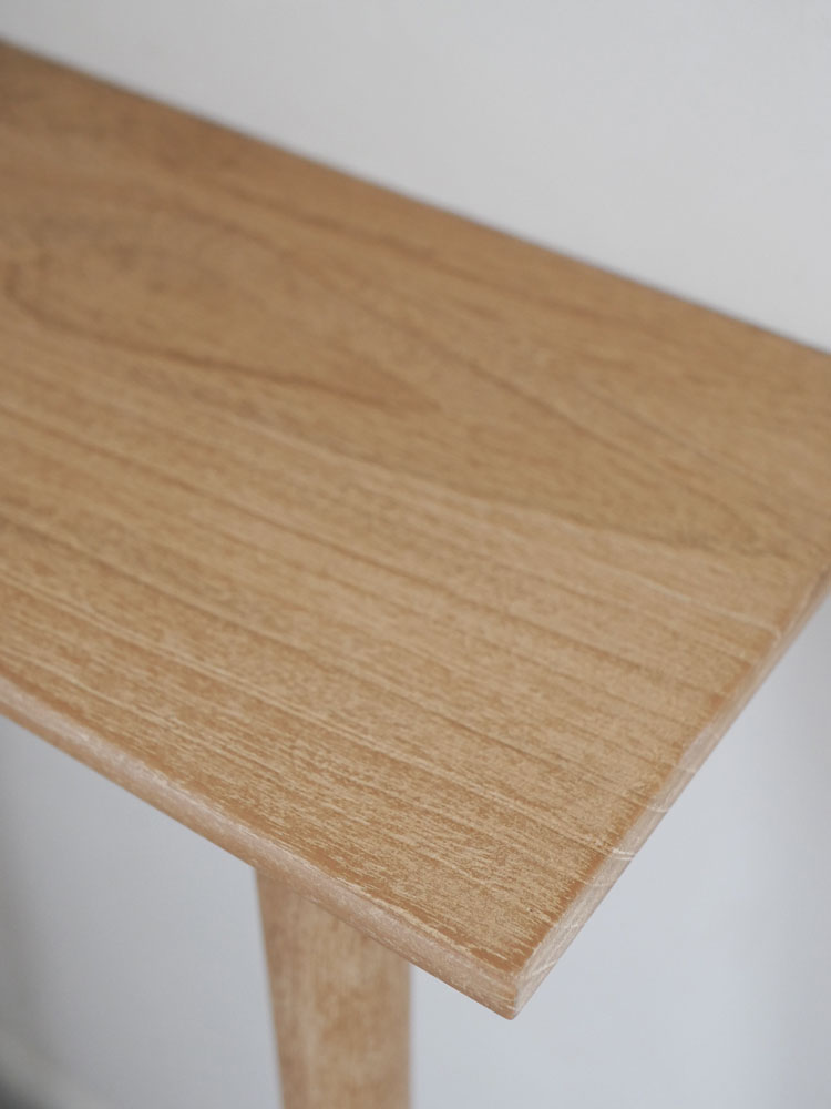 ワックス仕上げのチークコンソールテーブル