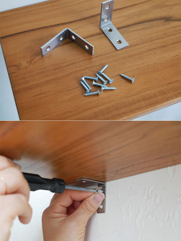 チーク立てかけコンソールテーブルの画像