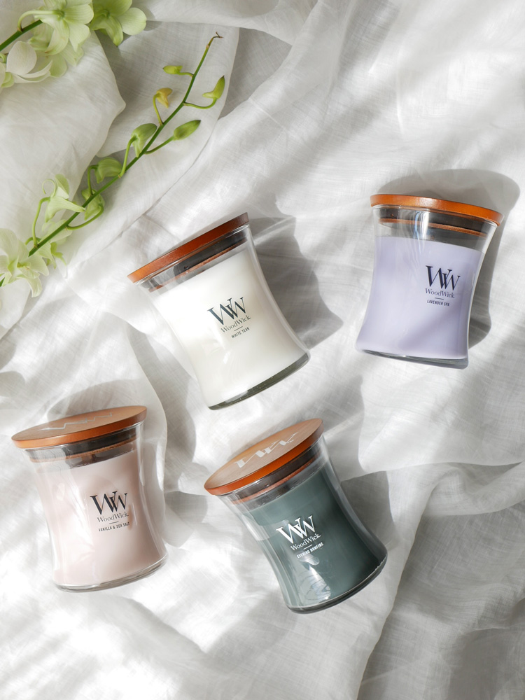 木製芯のガラスWoodWickキャンドル