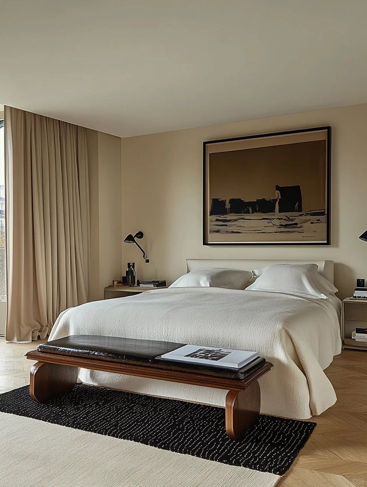 European minimalism bedroom