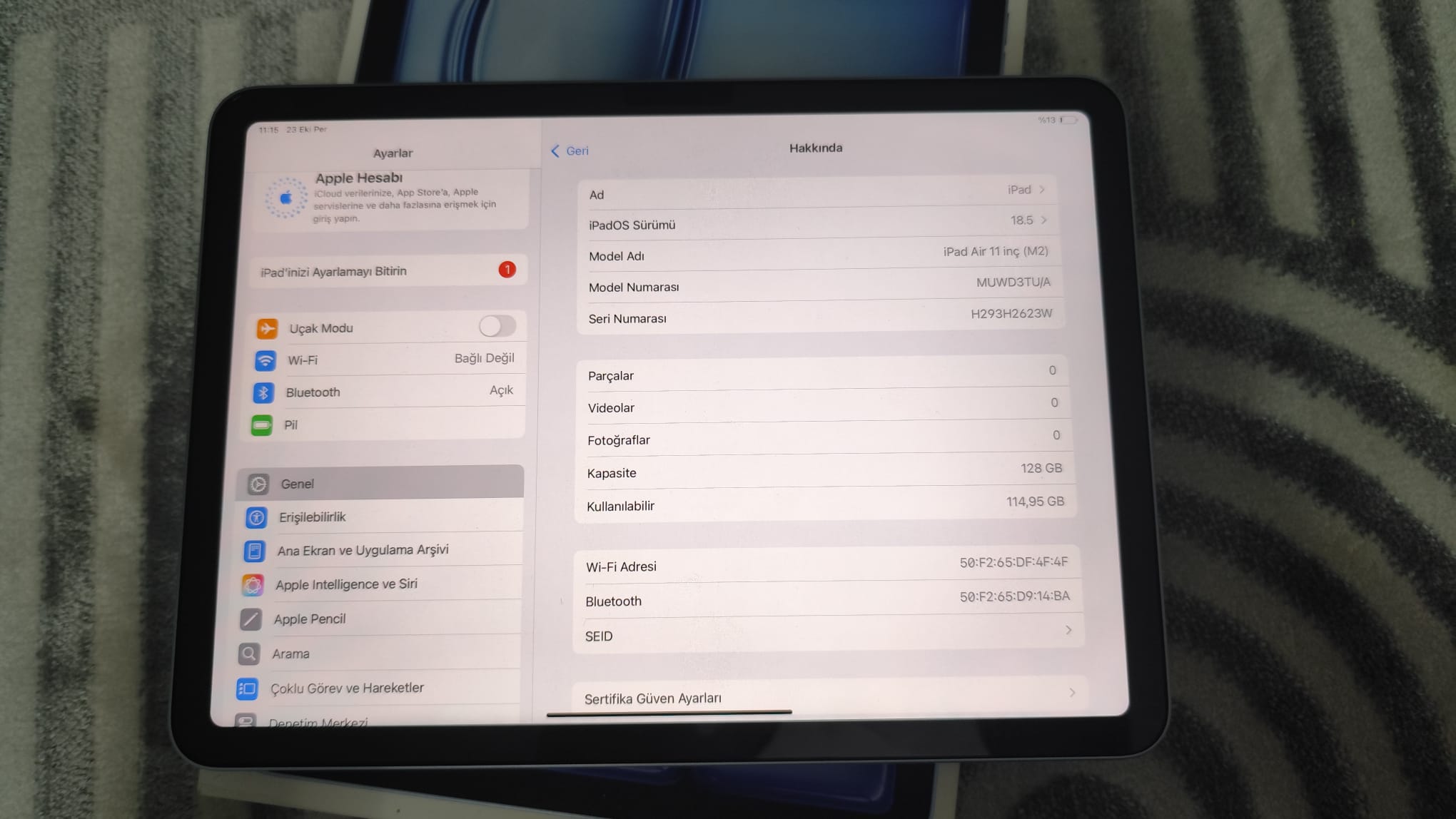 ipad air 6. nesil (m2 çipli) 128gb mavi - Resim 6