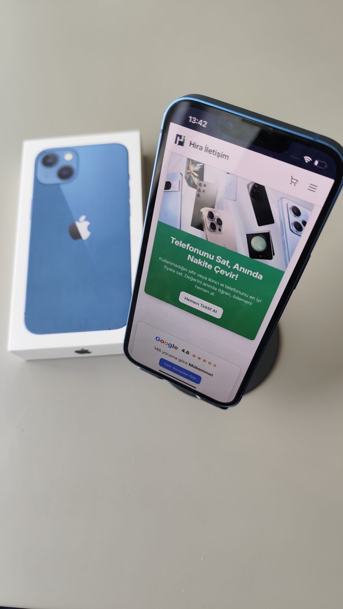 iPhone 13 128gb mavi - Resim 6